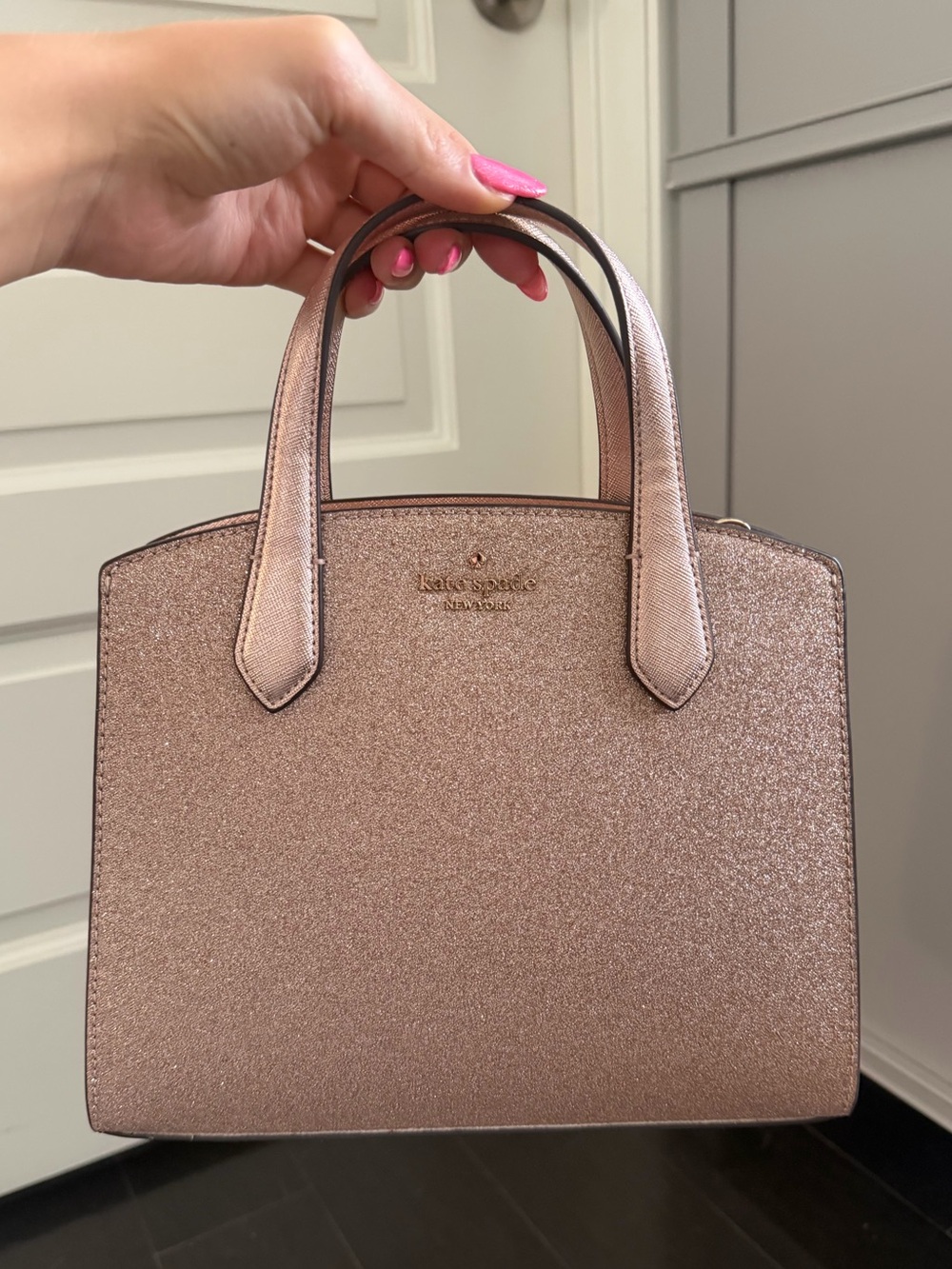 BRAND NEW Kate Spade Rose Gold Purse w/ crossbody strap